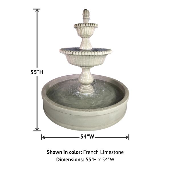 Malibu Two Tier Pond Fountain with product details.