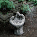 Mano Birdbath on gravel in the backyard