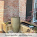 Manzanita Fountain in action near window of the house