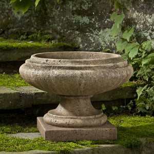 Marella Urn on stairs in the backyard