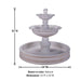 Marina Pond Fountain against white background with product details.