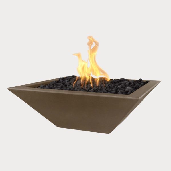 Maya Fire Bowl Chocolate against gray background