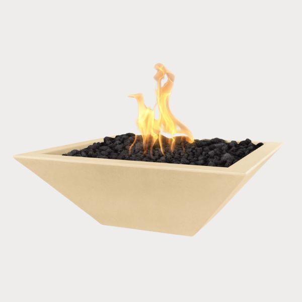 Maya Fire Bowl Vanilla against gray background