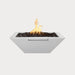 Maya Powder Coated Fire and Water Bowl, White against gray background