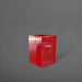 Miami Short Corner Fiberglass Planter in gloss red against gray background.