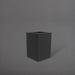 Miami Short Corner Fiberglass Planter in matte charcoal against gray background.