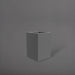 Miami Short Corner Fiberglass Planter in matte gunmetal against gray background.