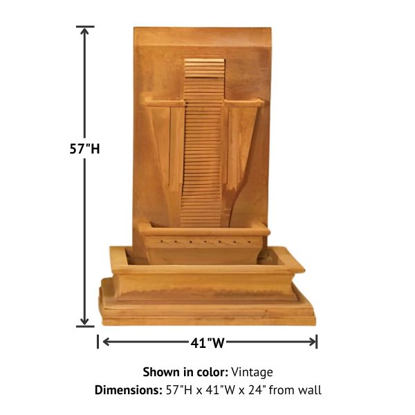Moderna Wall Fountain with product details.