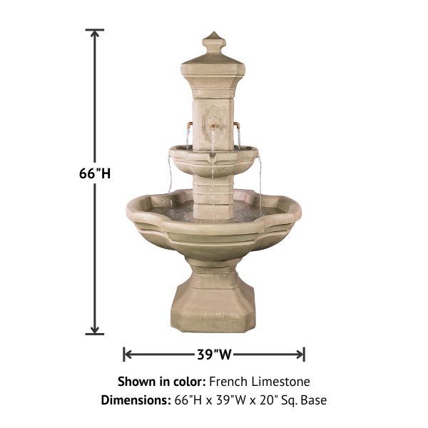 Monterosso Courtyard Fountain with product details.