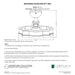 CAD drawing of the Navonna Fountain with dimensions, weight, and manufacturer notes.