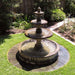 Newcastle Three Tier Pond Fountain  in action in the backyard.