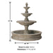 Newcastle Three Tier Pond Fountain with product details.
