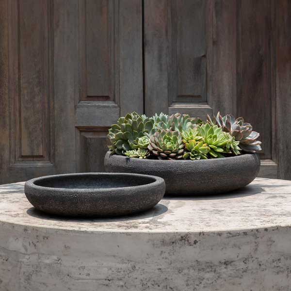 outdoor succulent planter bowl Campania Nico Bowl Planter, Set of 2 - 6141-17102