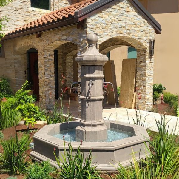 Octavia Column Only Plumbed for Pond in action in the backyard.