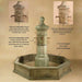 Octavia Column Only Plumbed with Loire Pond against brown background.