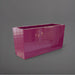 Panama Tapered Rectangle Planter in gloss eggplant against gray background.