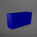 Panama Tapered Rectangle Planter in matte cobalt blue against gray background.