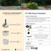 Complete overview of the Paros Fountain with dimensions, weights, pump kit parts, tools, and general info.