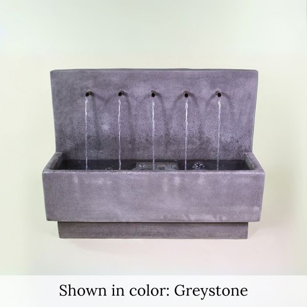 Penta Wall Fountain in greystone color