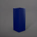 Perth Tall Corner Fiberglass Planter in matte cobalt blue against gray background.