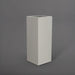 Perth Tall Corner Fiberglass Planter in matte cement grey against gray background.