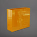 Perth Tall Rectangle Fiberglass Planter in gloss tangerine against gray background.