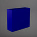 Perth Tall Rectangle Fiberglass Planter in matte cobalt blue against gray background.