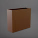 Perth Tall Rectangle Fiberglass Planter in matte dark brown against gray background.