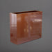 Perth Tall Rectangle Fiberglass Planter in metallic bronze against gray background.