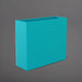 Perth Tall Rectangle Fiberglass Planter in satin seafoam green against gray background.