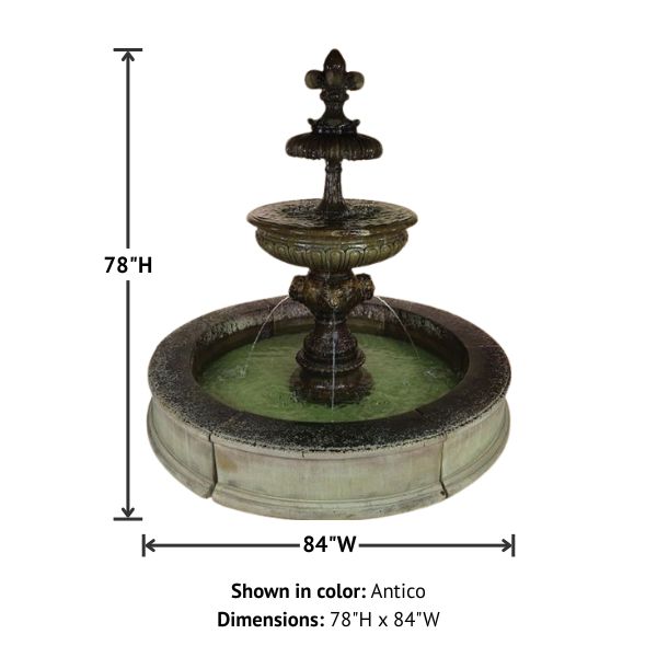 Piazza Veneta Easy Pond Fountain with product details.