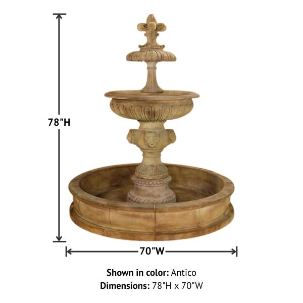 Piazza Veneta Pond Fountain with product details.