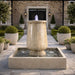 Planum Courtyard Fountain in action centerpiece in the backyard.
