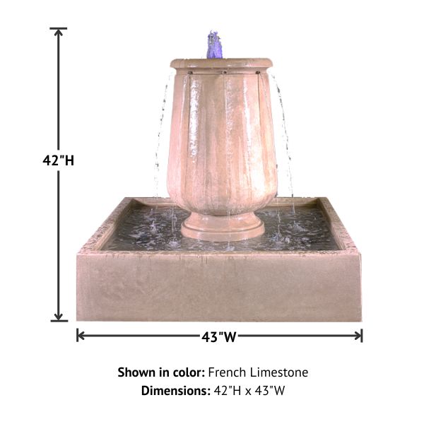 Planum Courtyard Fountain with product details.