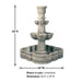 Plaza Minerva Fountain against white background with product details.
