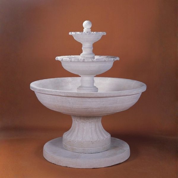 Porta Marina Fountain against brown background.