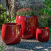 Potrero Planter - Tropic Red - S/3 on gravel filled with plants