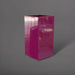 Potsdam Tall Corner Fiberglass Planter in gloss eggplant against gray background.