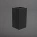 Potsdam Tall Corner Fiberglass Planter in matte charcoal against gray background.