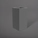 Potsdam Tall Corner Fiberglass Planter in matte gunmetal against gray background.