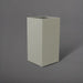 Potsdam Tall Corner Fiberglass Planter in satin beige against gray background.