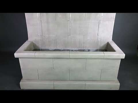 Antibes Trois Wall Fountain with Italian Bronze Spouts in action.