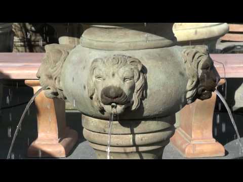 Quattro Lion Two Tier Fountain in action.