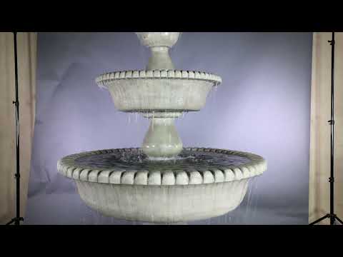 Malibu Three Tier Pond Fountain in action.