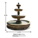 Provence Three Tier Pond Fountain with product details.