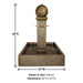 Quadrum Courtyard Fountain with Ball with product details.