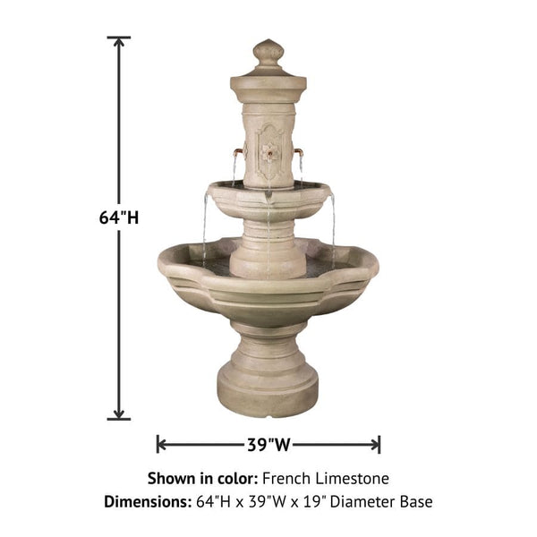 Ravello Courtyard Fountain with product details.