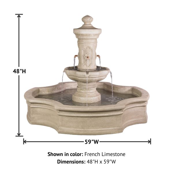 Ravello Monaco Pond Fountain with product details.
