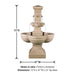 Rialto Courtyard Fountain with product details.