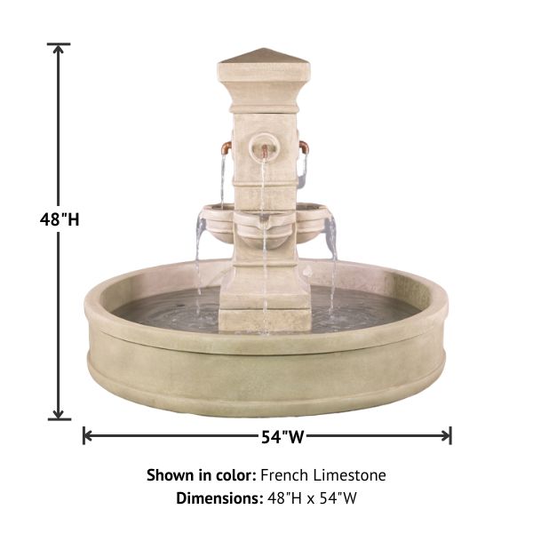 Rialto Malibu Pond Fountain with product details.